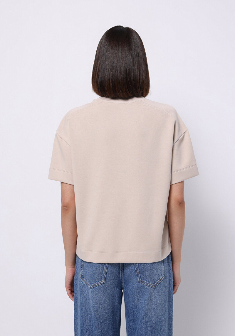 Показати інформацію про Футболка З Коротким Рукавом Жіноча Бежева  Cl1075523