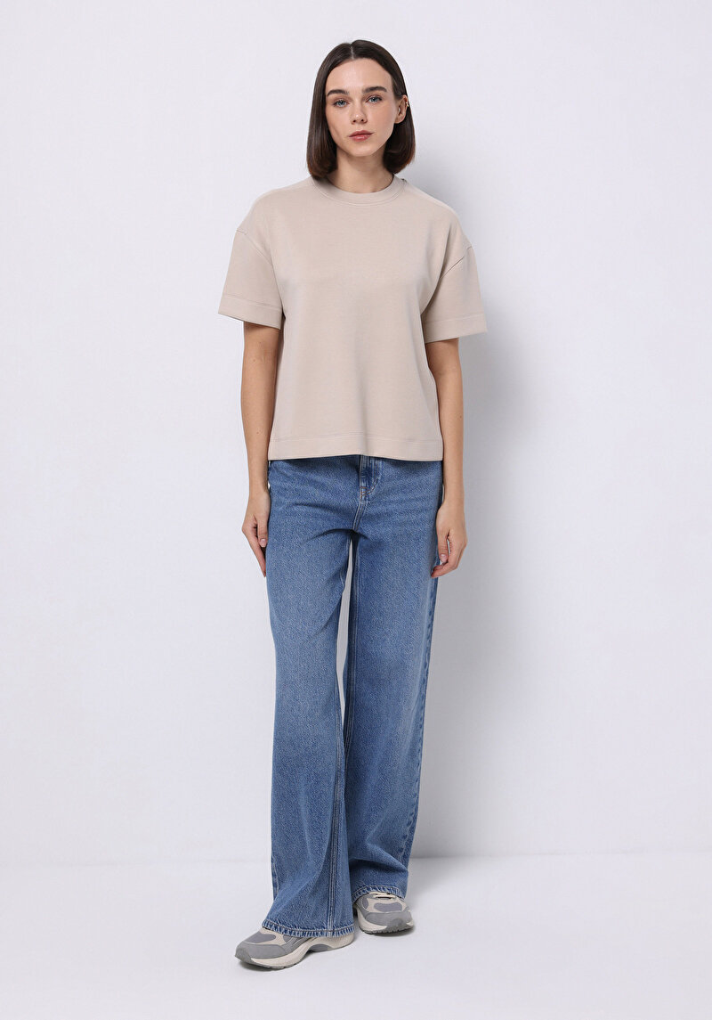 Показати інформацію про Футболка З Коротким Рукавом Жіноча Бежева  Cl1075523