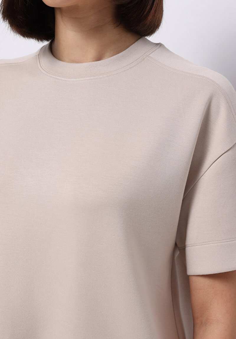 Показати інформацію про Футболка З Коротким Рукавом Жіноча Бежева  Cl1075523