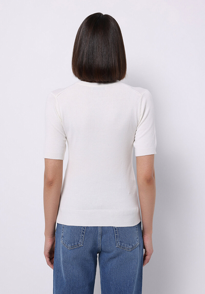 Показати інформацію про Светр Із Коротким Рукавом Жіночий Білий  Cl1075531