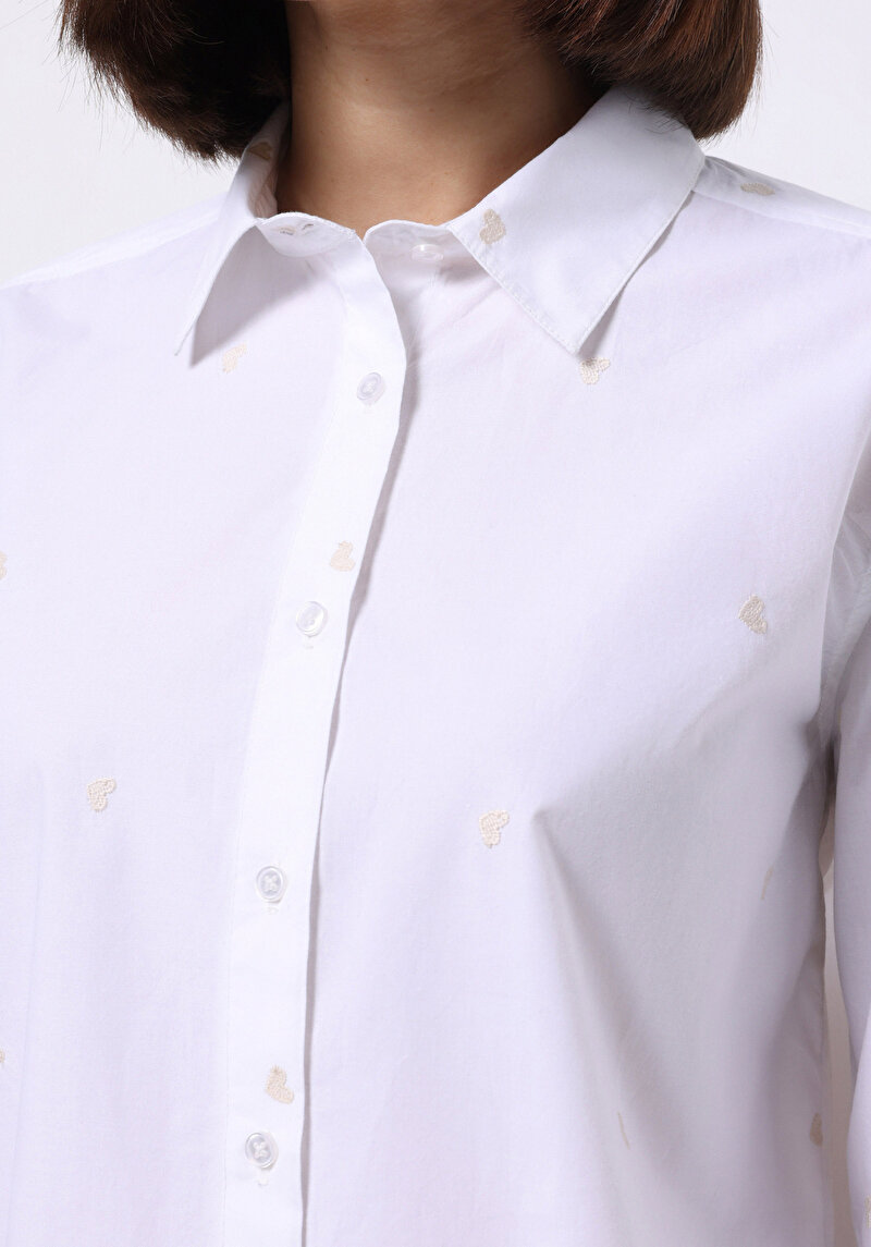 Показати інформацію про Сорочка З Довгим Рукавом Жіноча Біла  Cl1075570