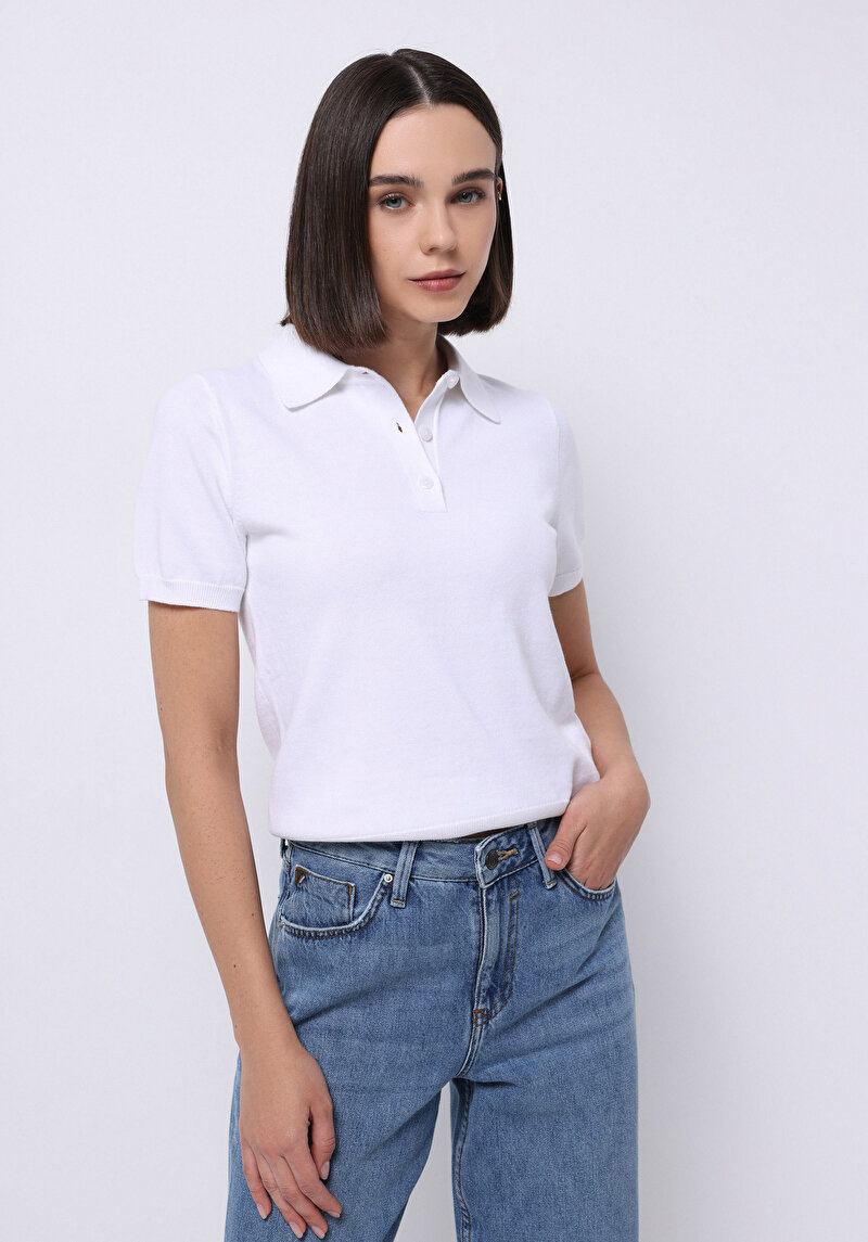 Зображення Светр Із Коротким Рукавом Жіночий Білий  Cl1075733