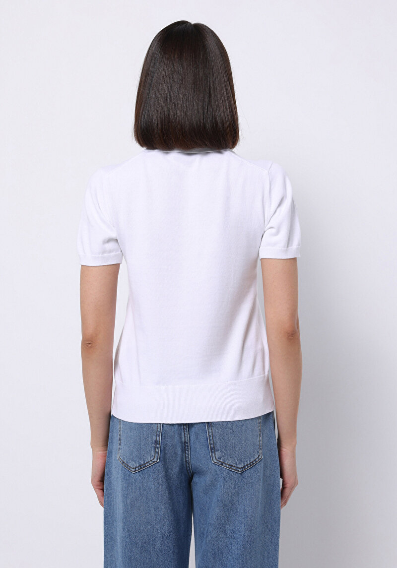 Показати інформацію про Светр Із Коротким Рукавом Жіночий Білий  Cl1075733