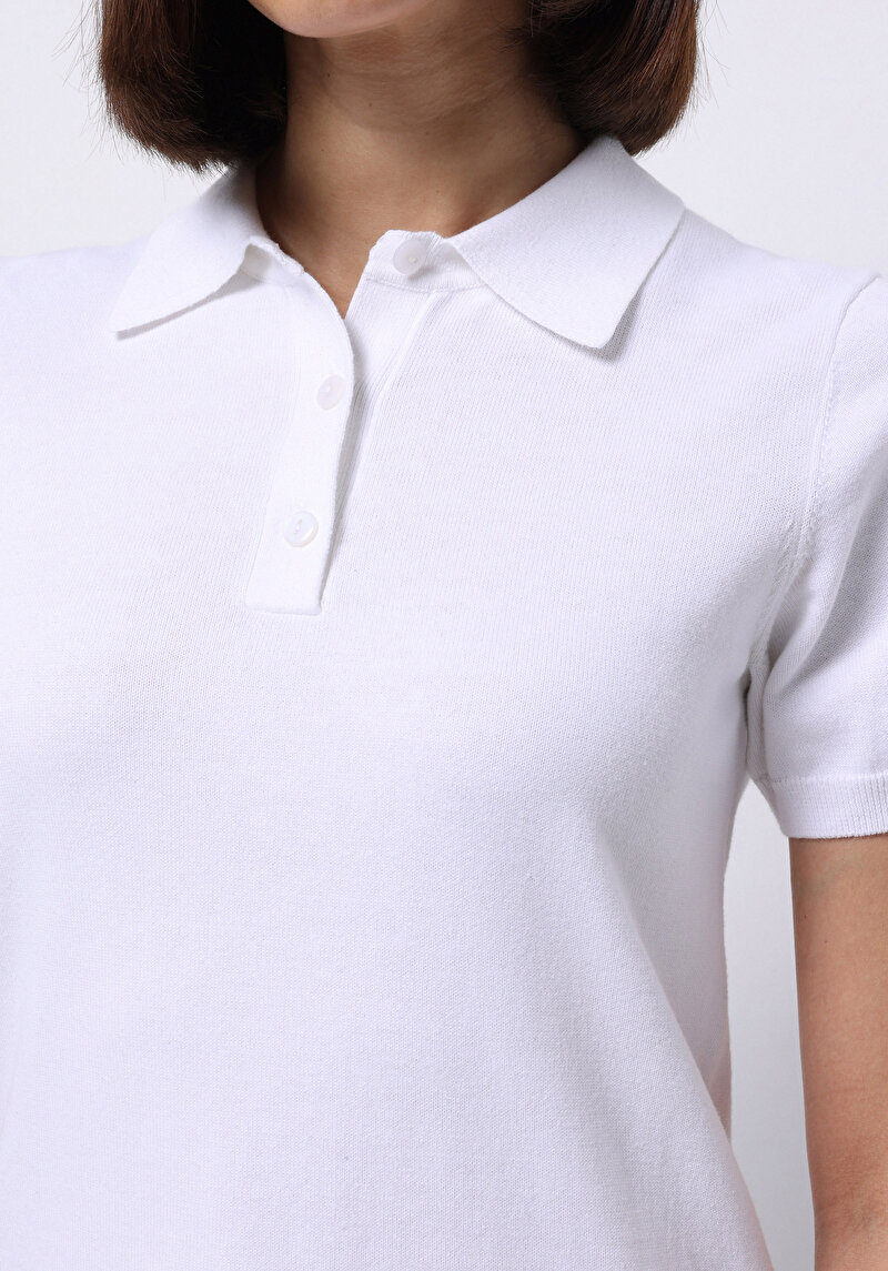 Показати інформацію про Светр Із Коротким Рукавом Жіночий Білий  Cl1075733