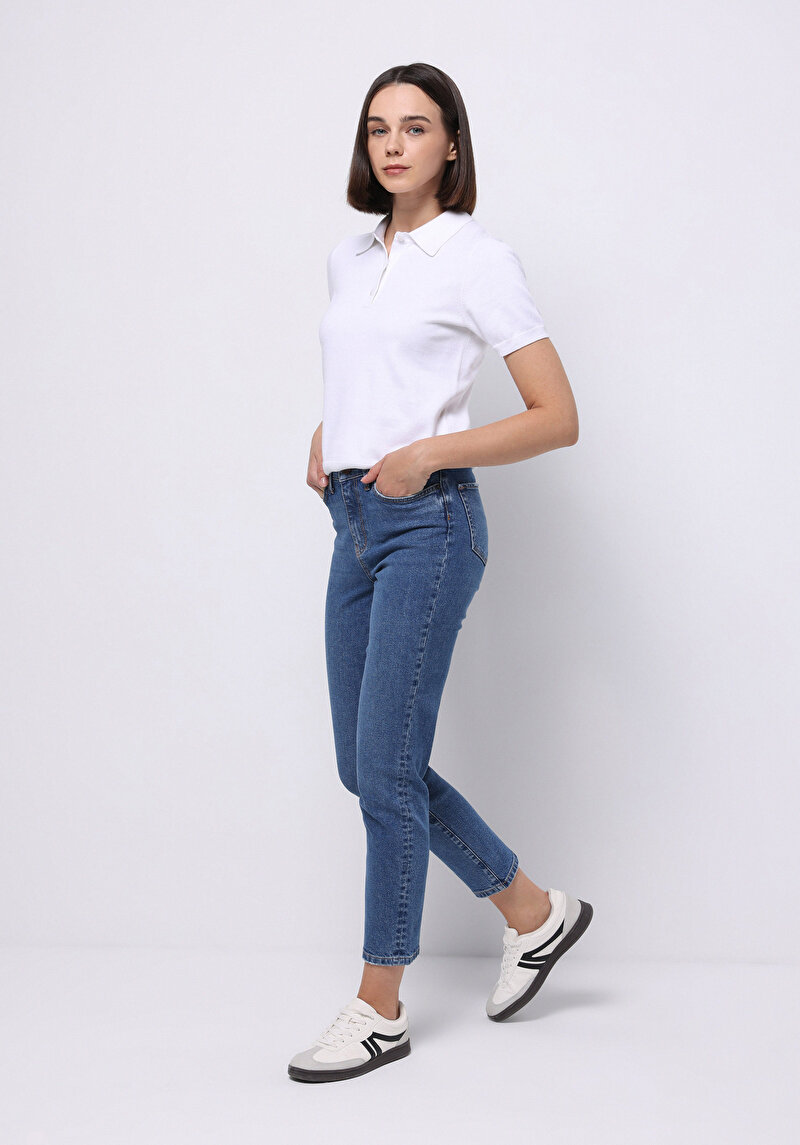 Зображення 703 Carla Джинси Жіночі Блакитні Вузького Крою Cl1075957