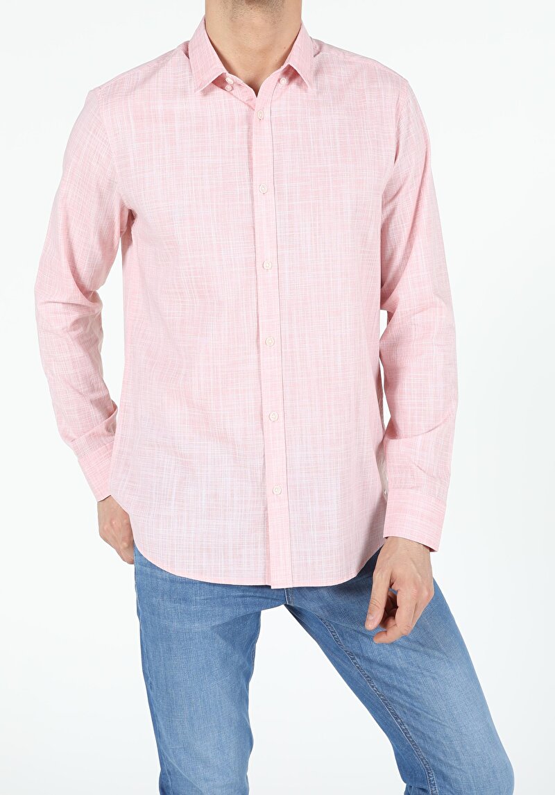 Показати інформацію про Сорочка З Довгим Рукавом Чоловіча Помаранчева  Cl1053685