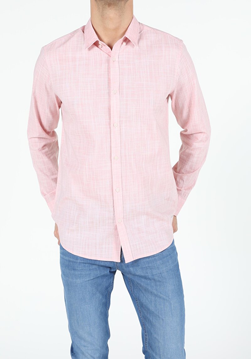 Показати інформацію про Сорочка З Довгим Рукавом Чоловіча Помаранчева  Cl1053685