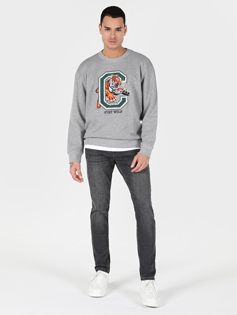 Показати інформацію про Толстовка Чоловіча Сіра  Cl1062532