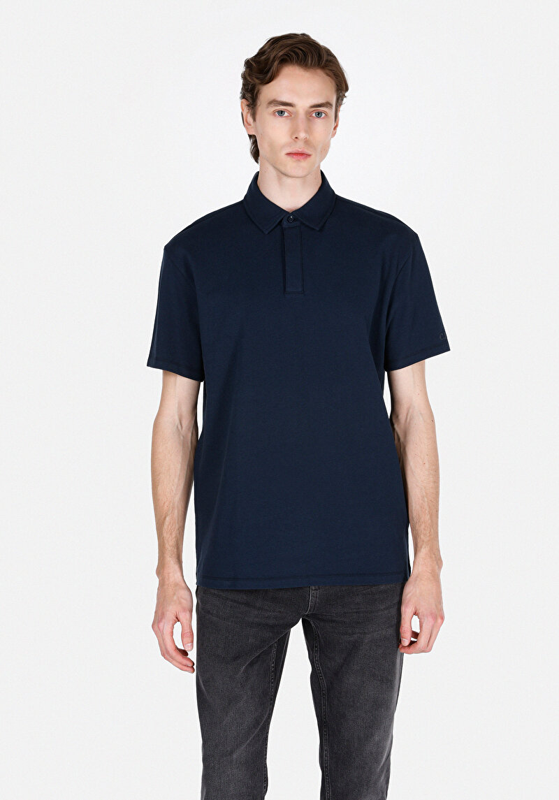 Зображення Поло З Коротким Рукавом Чоловіче Синє  Cl1073959