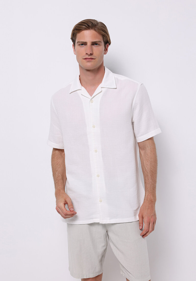 Зображення Сорочка З Коротким Рукавом Чоловіча Бежева  Cl1073343