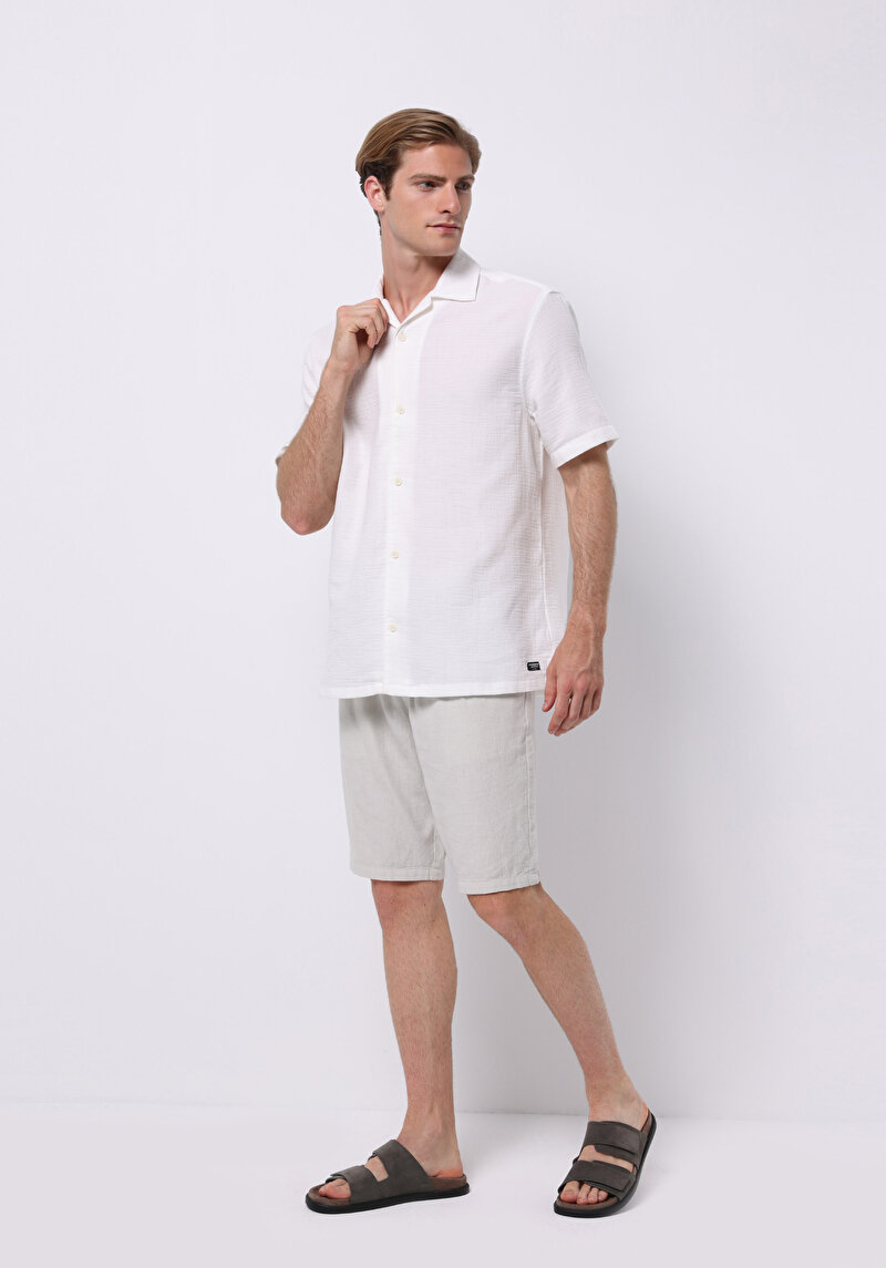 Зображення Сорочка З Коротким Рукавом Чоловіча Бежева Cl1073343