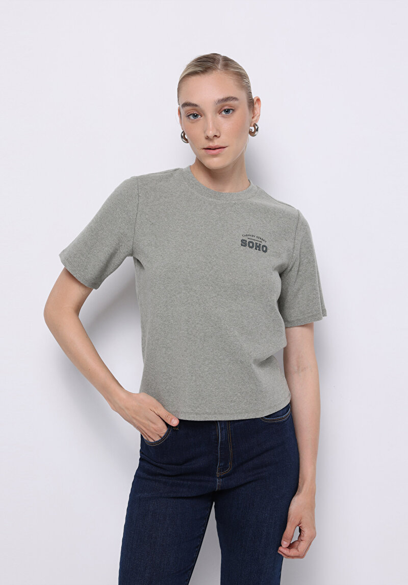 Зображення Футболка З Коротким Рукавом Жіноча Зелена Cl1076361