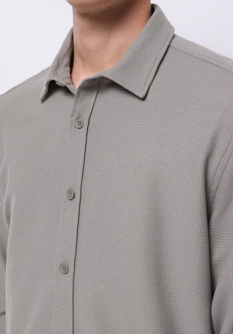 Показати інформацію про Сорочка З Довгим Рукавом Чоловіча Зелена  Cl1075365