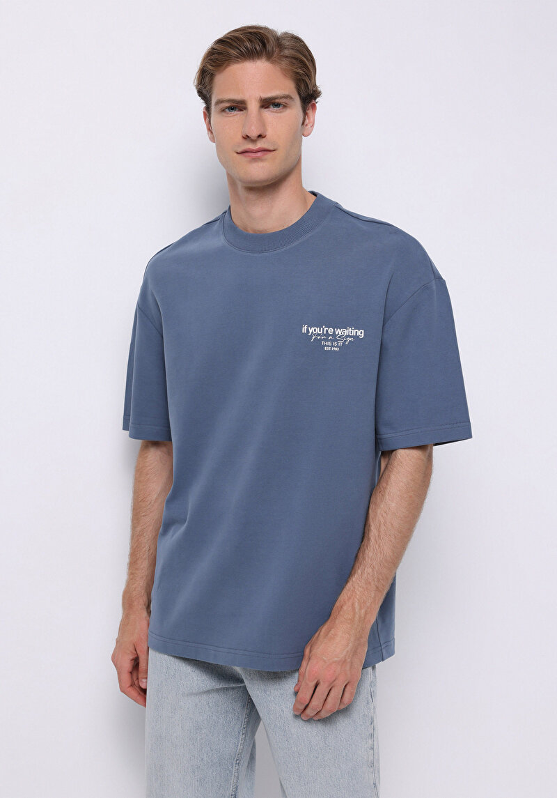 Зображення Футболка З Коротким Рукавом Чоловіча Блакитна  Cl1075385