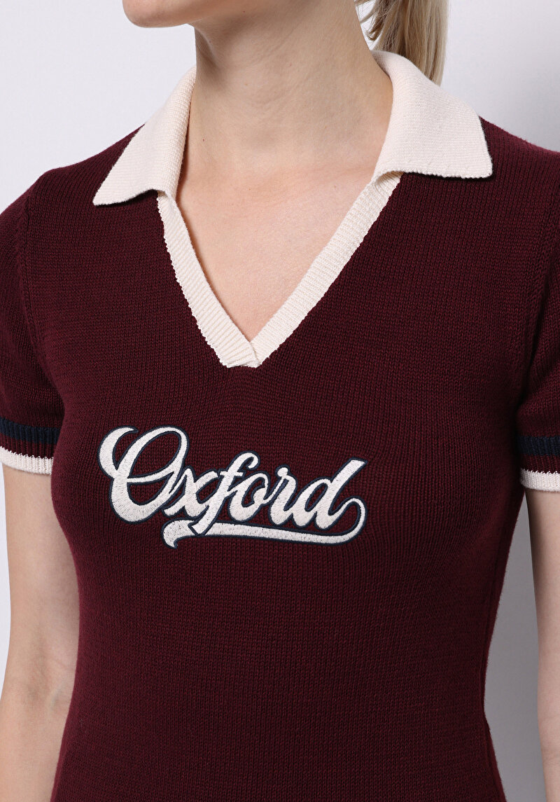 Показати інформацію про Светр Із Коротким Рукавом Жіночий Бордовий  Cl1075511