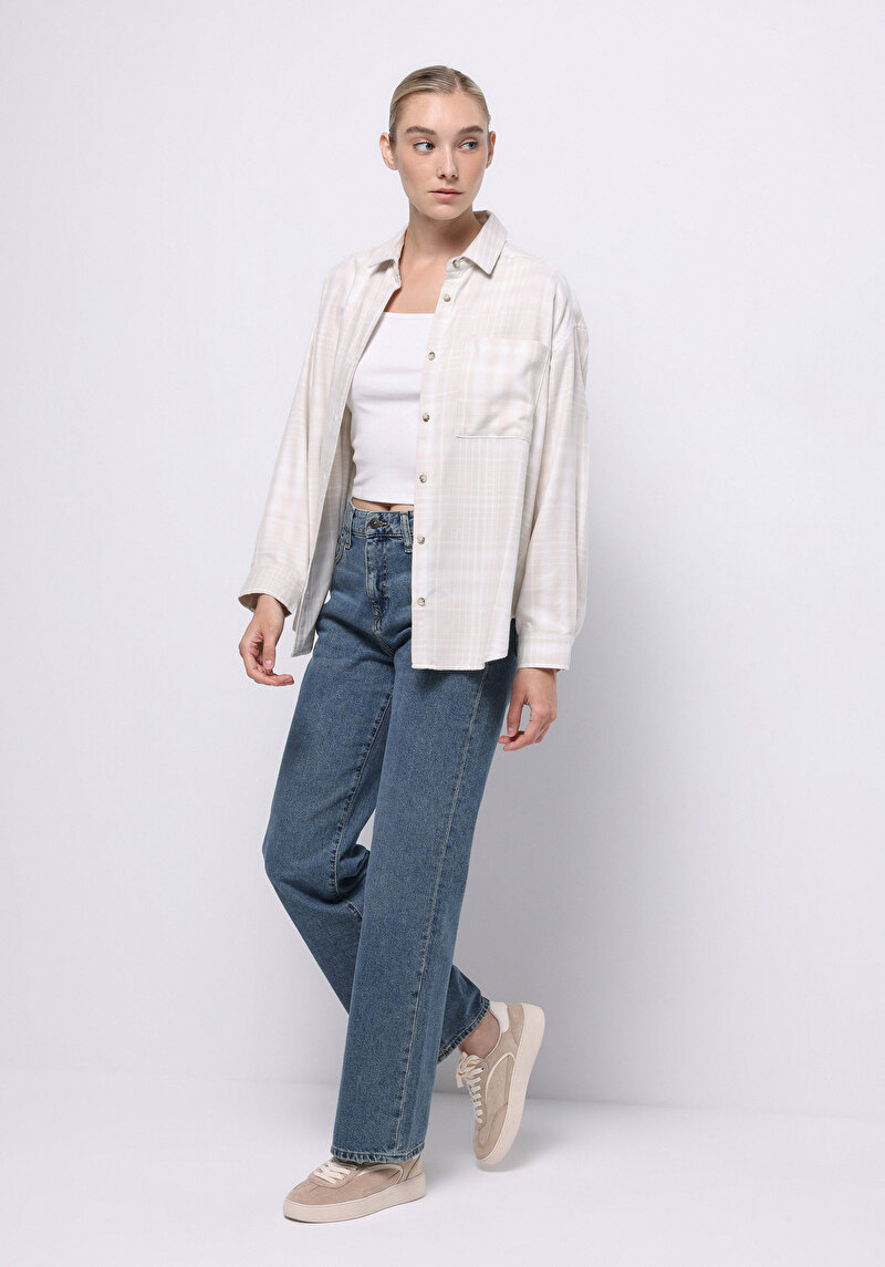 Показати інформацію про Сорочка З Довгим Рукавом Жіноча Бежева  Cl1075582