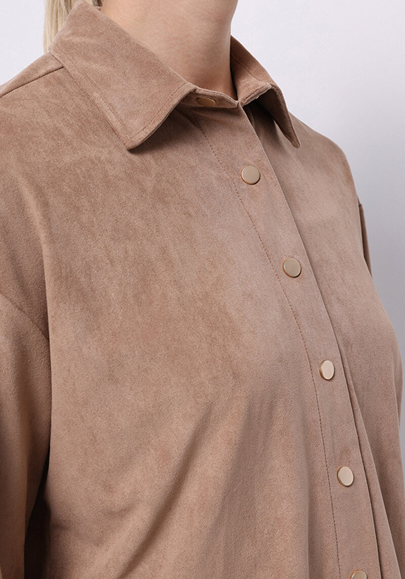 Показати інформацію про Сорочки З Довгим Рукавом Жіноча Коричнева  Cl1075720