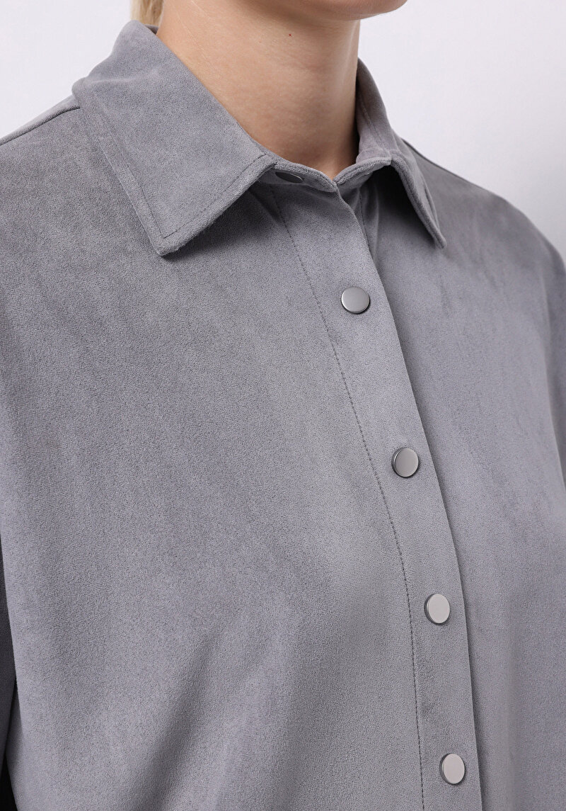 Показати інформацію про Сорочки З Довгим Рукавом Жіноча Сіра  Cl1075720