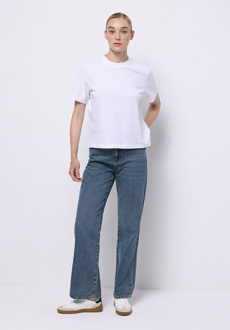 Зображення Джинси Жіночі Блакитні Прямого Крою Cl1076849