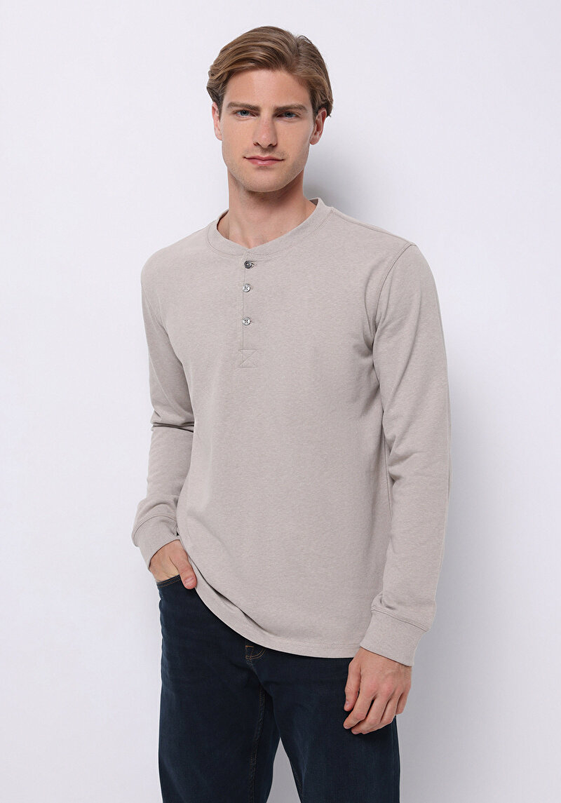 Зображення Футболка З Довгим Рукавом Чоловіча Сіра  Cl1065875