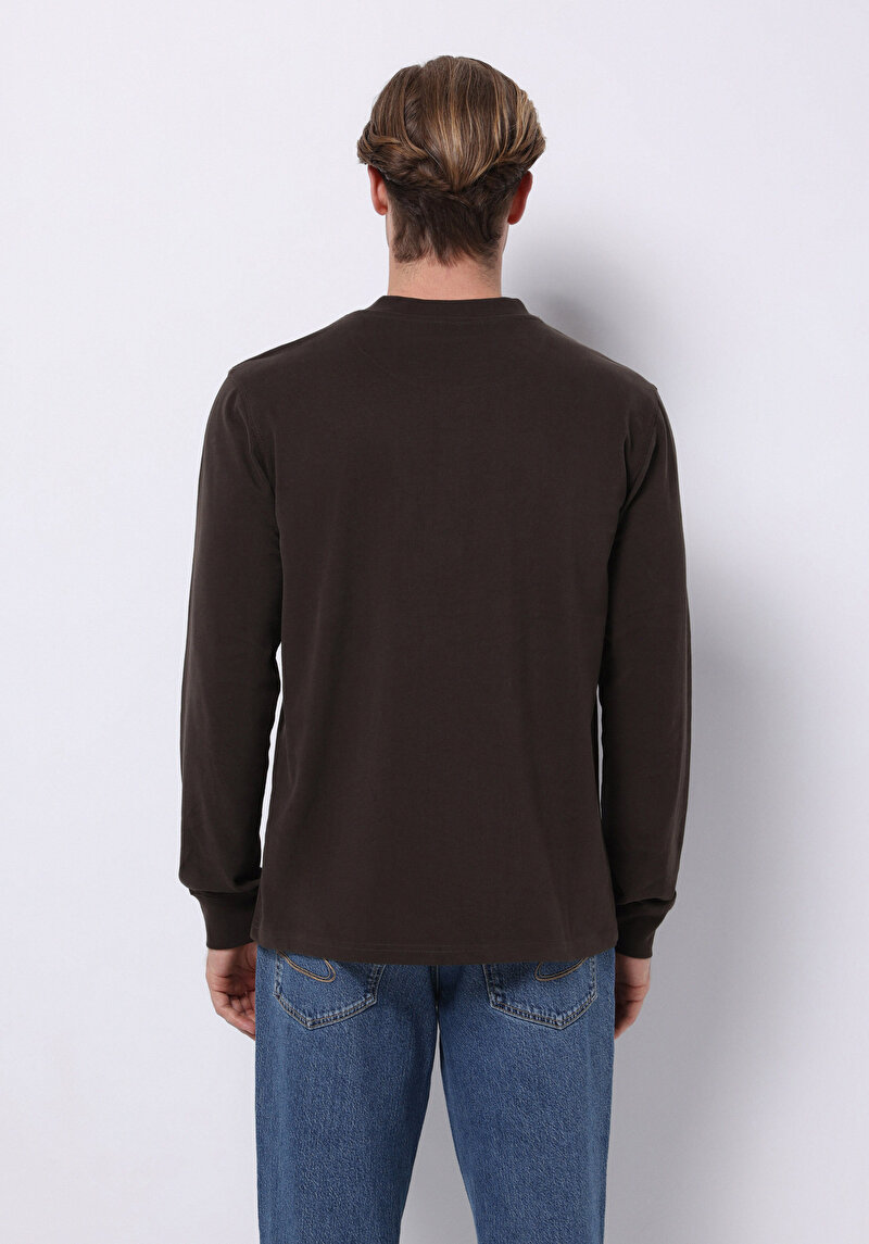Зображення Футболка З Довгим Рукавом Чоловіча Коричнева Cl1065875