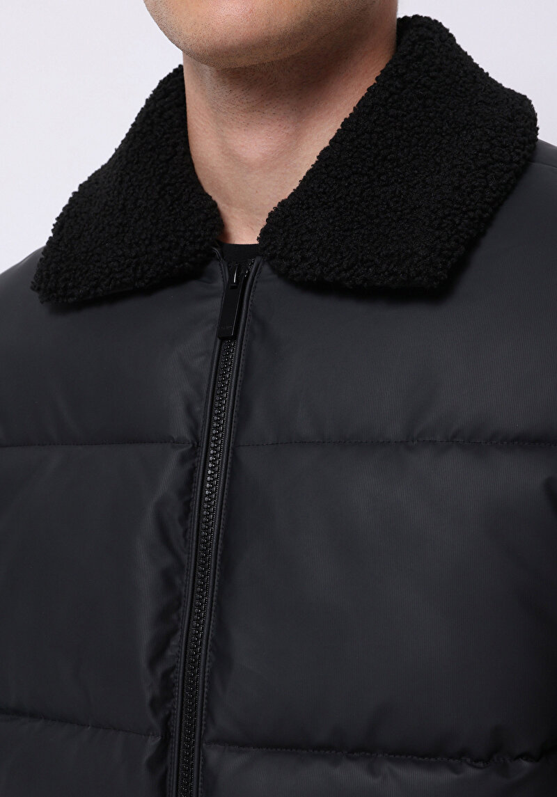 Показати інформацію про Куртка З Еко-шкіри Чоловіча Чорна  Cl1076201