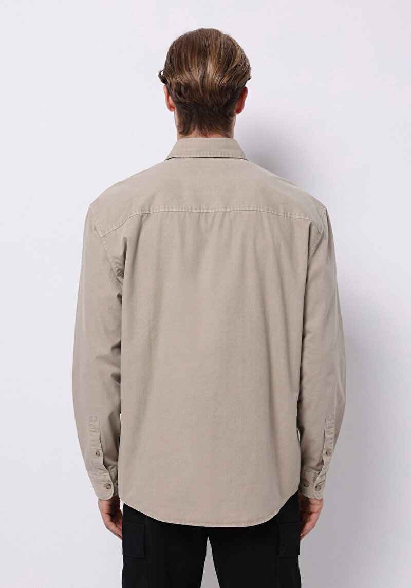 Показати інформацію про Сорочка З Довгим Рукавом Чоловіча Бежева  Cl1075661