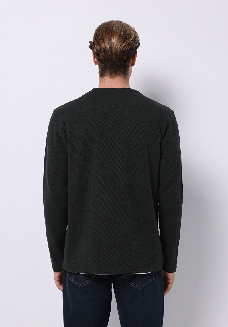 Зображення Футболка З Довгим Рукавом Чоловіча Зелена Cl1076433