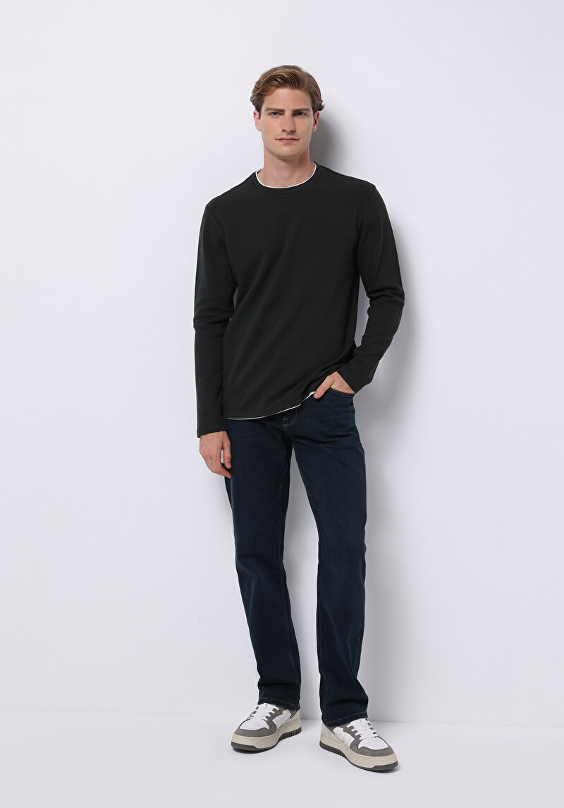 Зображення Футболка З Довгим Рукавом Чоловіча Зелена Cl1076433