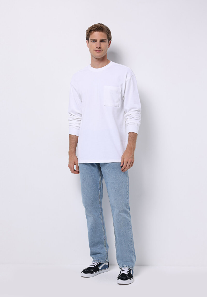 Показати інформацію про Футболка З Довгим Рукавом Чоловіча Біла  Cl1076435