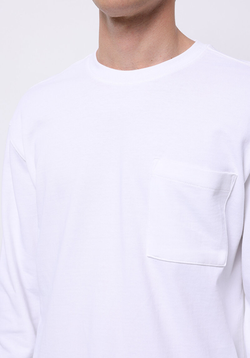 Показати інформацію про Футболка З Довгим Рукавом Чоловіча Біла  Cl1076435