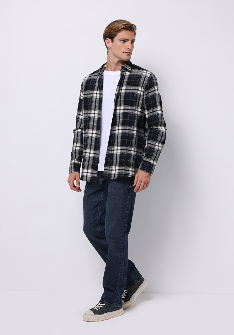 Показати інформацію про Сорочка З Довгим Рукавом Чоловіча Синя  Cl1076514