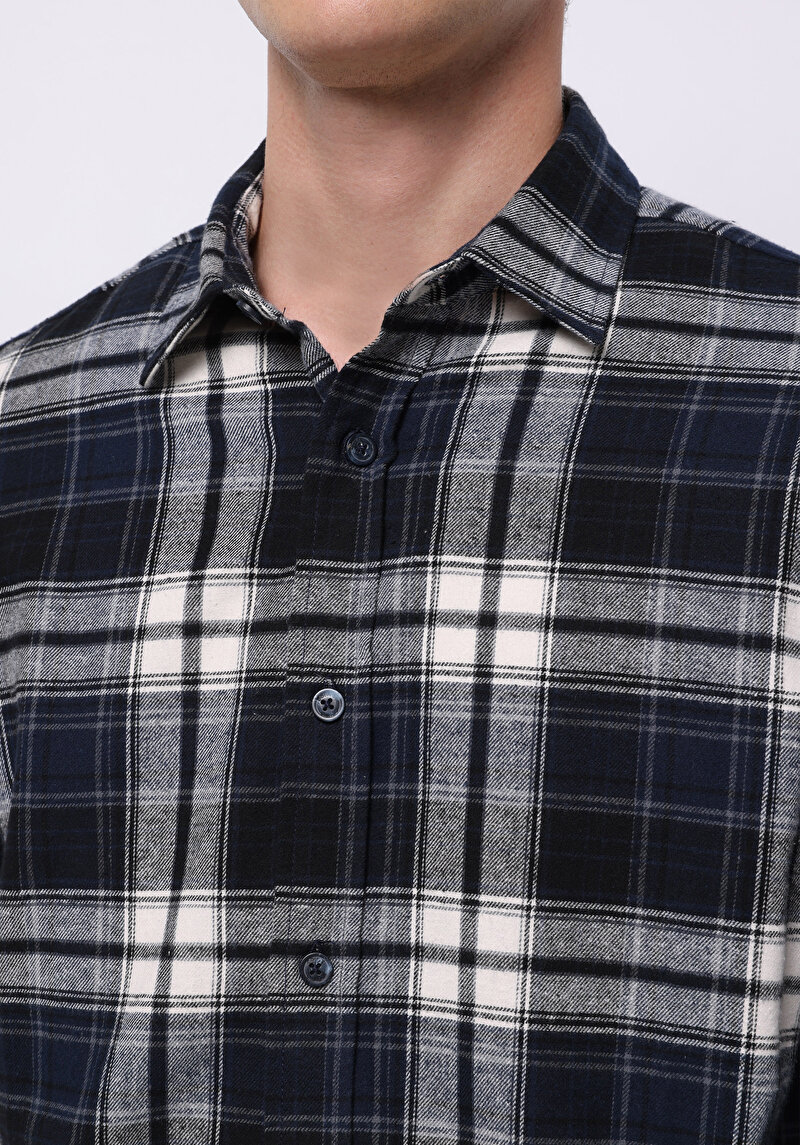 Показати інформацію про Сорочка З Довгим Рукавом Чоловіча Синя  Cl1076514