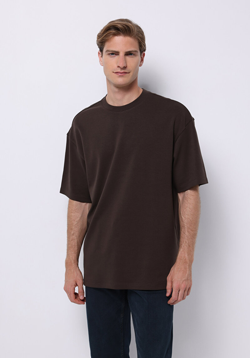 Зображення Футболка З Коротким Рукавом Чоловіча Коричнева  Cl1076602