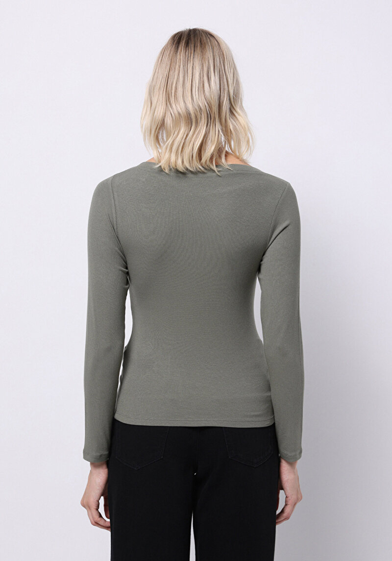 Показати інформацію про Футболка З Довгим Рукавом Жіноча Зелена  Cl1070957