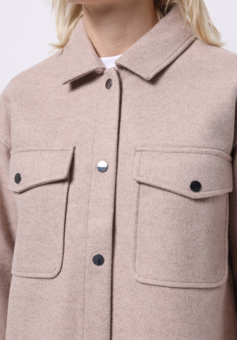 Показати інформацію про Сорочки З Довгим Рукавом Жіноча Бежева  Cl1076427