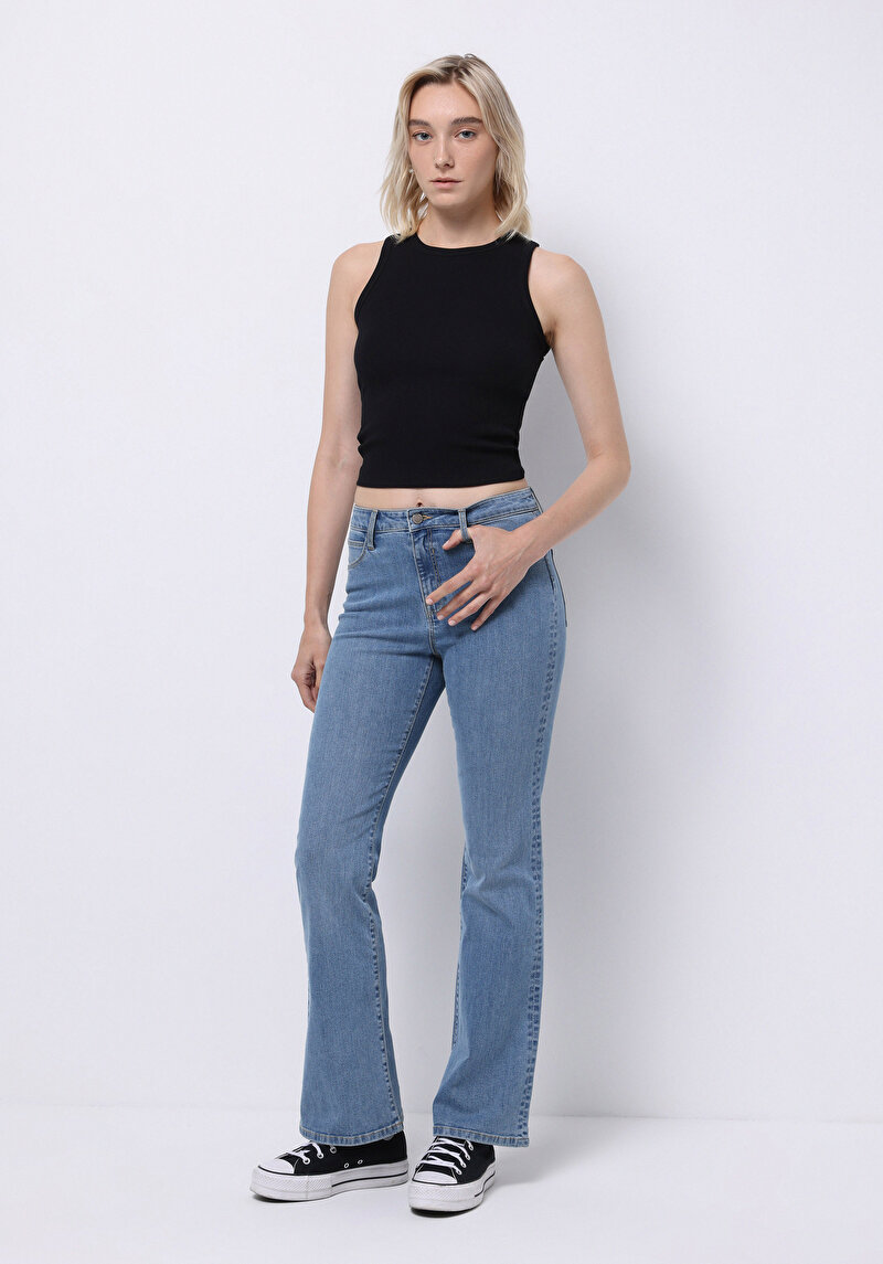 Зображення 791 Monica Джинси Жіночі Блакитні Класичного Крою Cl1076750