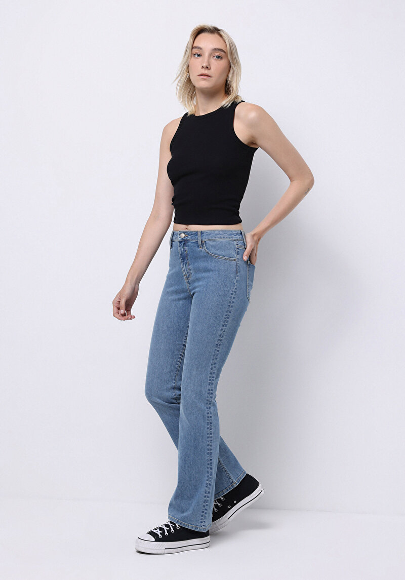 Зображення 791 Monica Джинси Жіночі Блакитні Класичного Крою Cl1076750