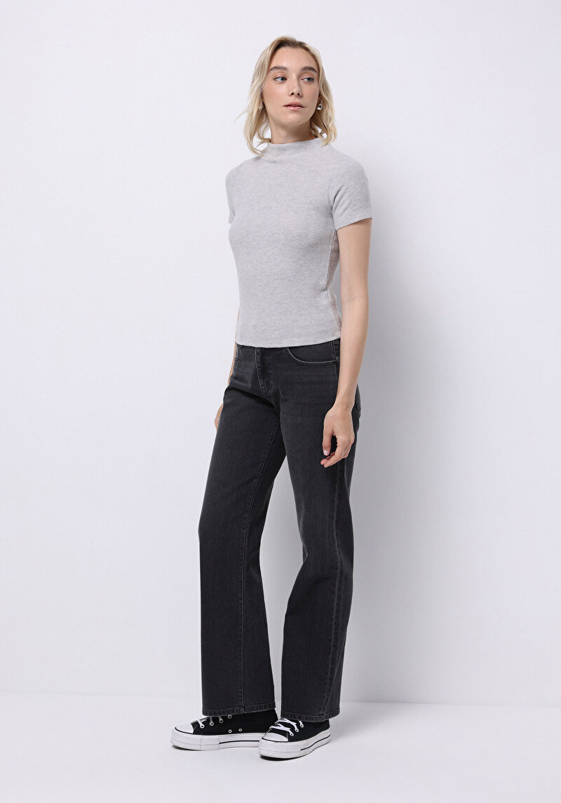 Показати інформацію про Светр Із Коротким Рукавом Жіночий Сірий  Cl1077100