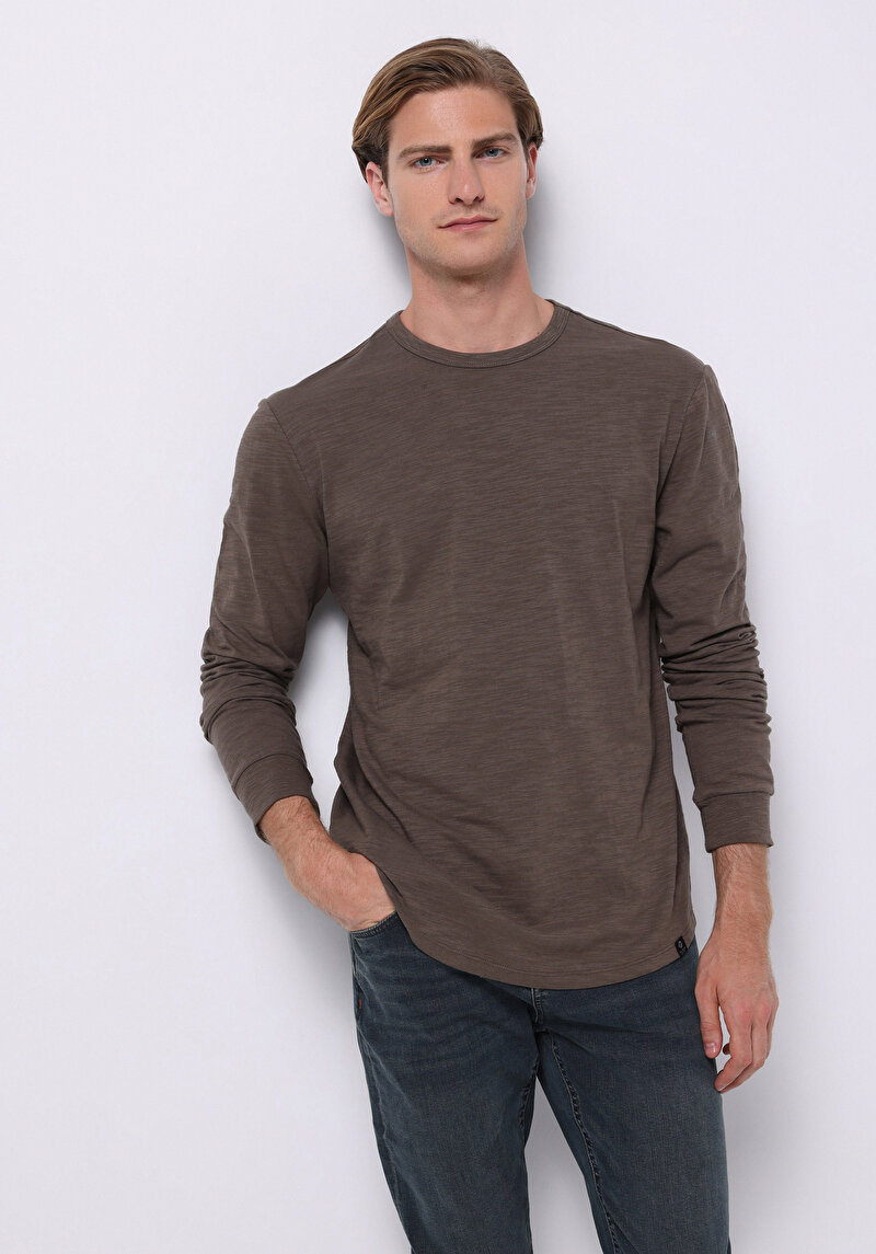 Зображення Футболка З Довгим Рукавом Чоловіча Сіра  Cl1076432