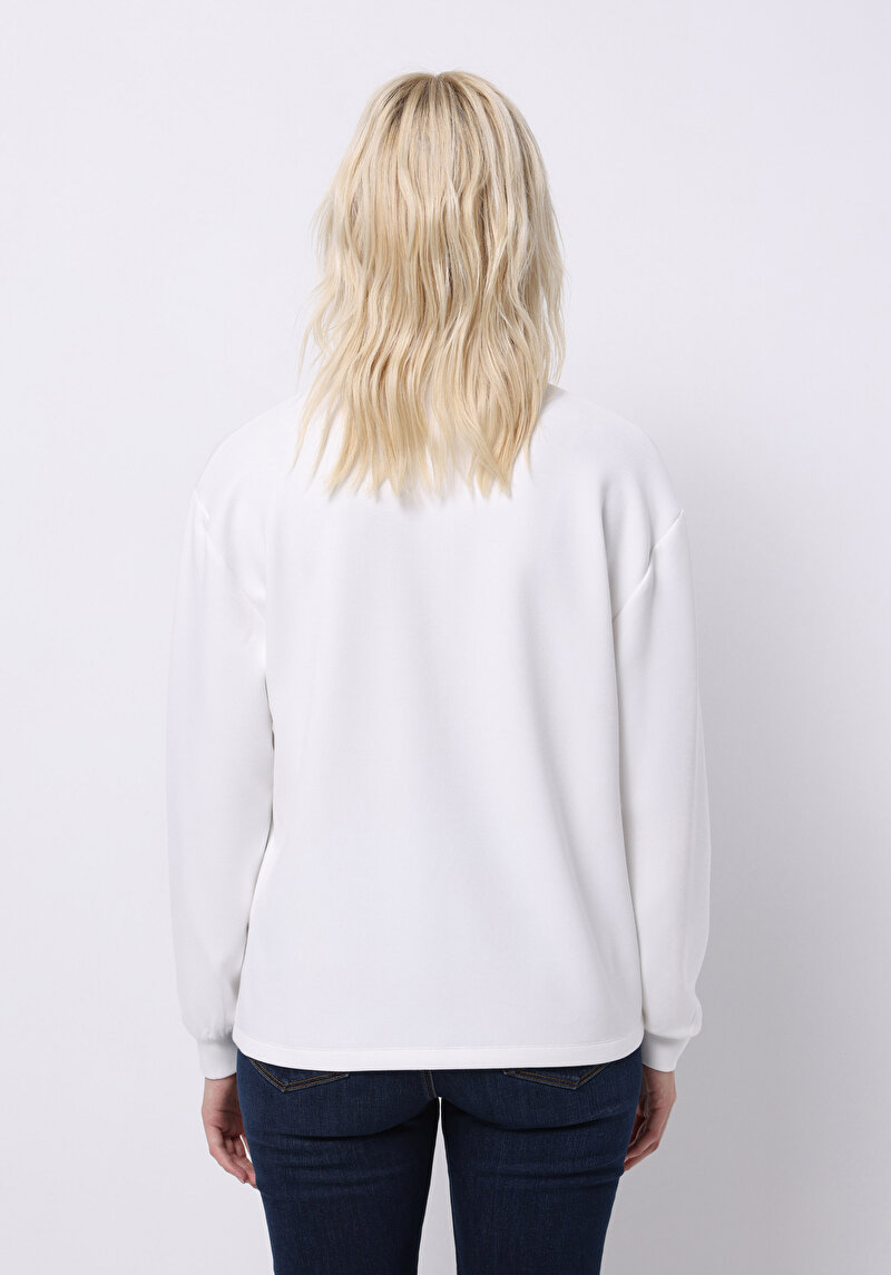 Показати інформацію про Теніска Поло З Довгим Рукавом Жіночий Білий