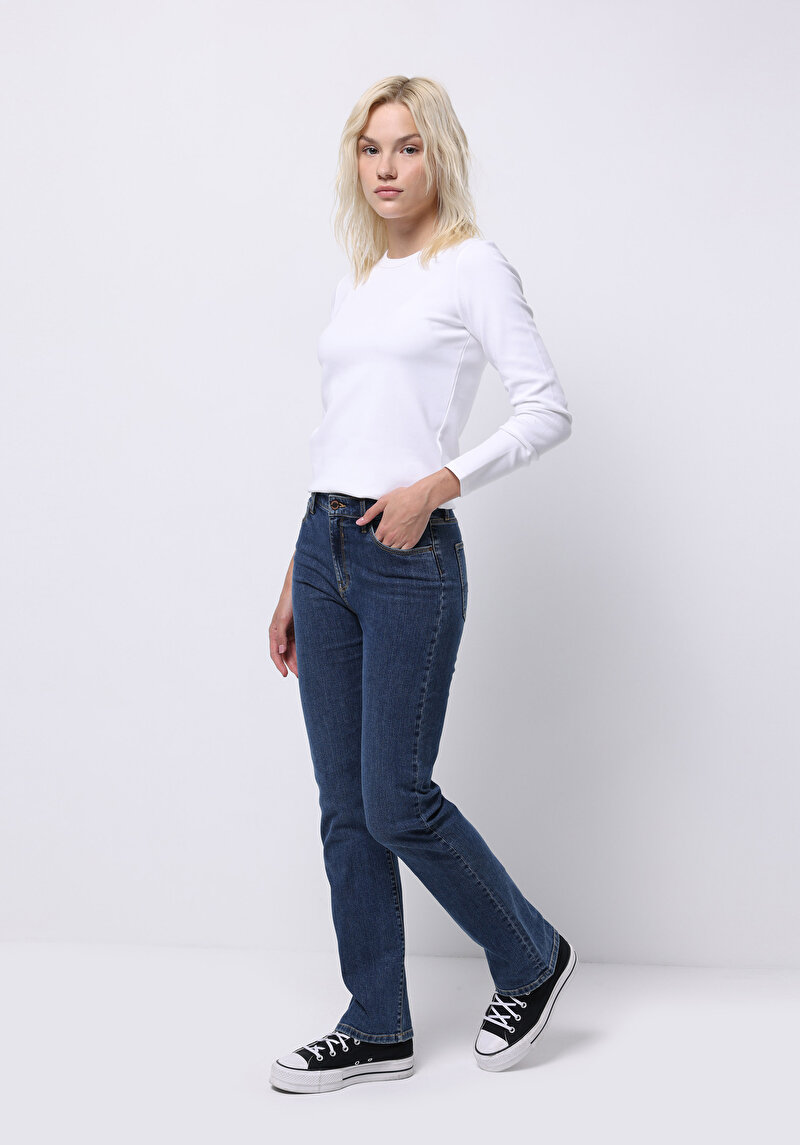 Показати інформацію про 792 Mila Джинси Жіночі Блакитні Класичного Крою Cl1076747