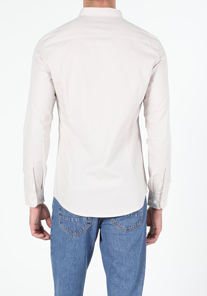 Показати інформацію про Сорочка З Довгим Рукавом Чоловіча Бежева  Cl1048576