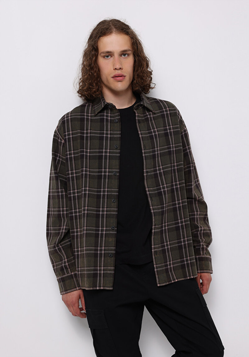 Зображення Сорочка З Довгим Рукавом Чоловіча Зелена  Cl1076069