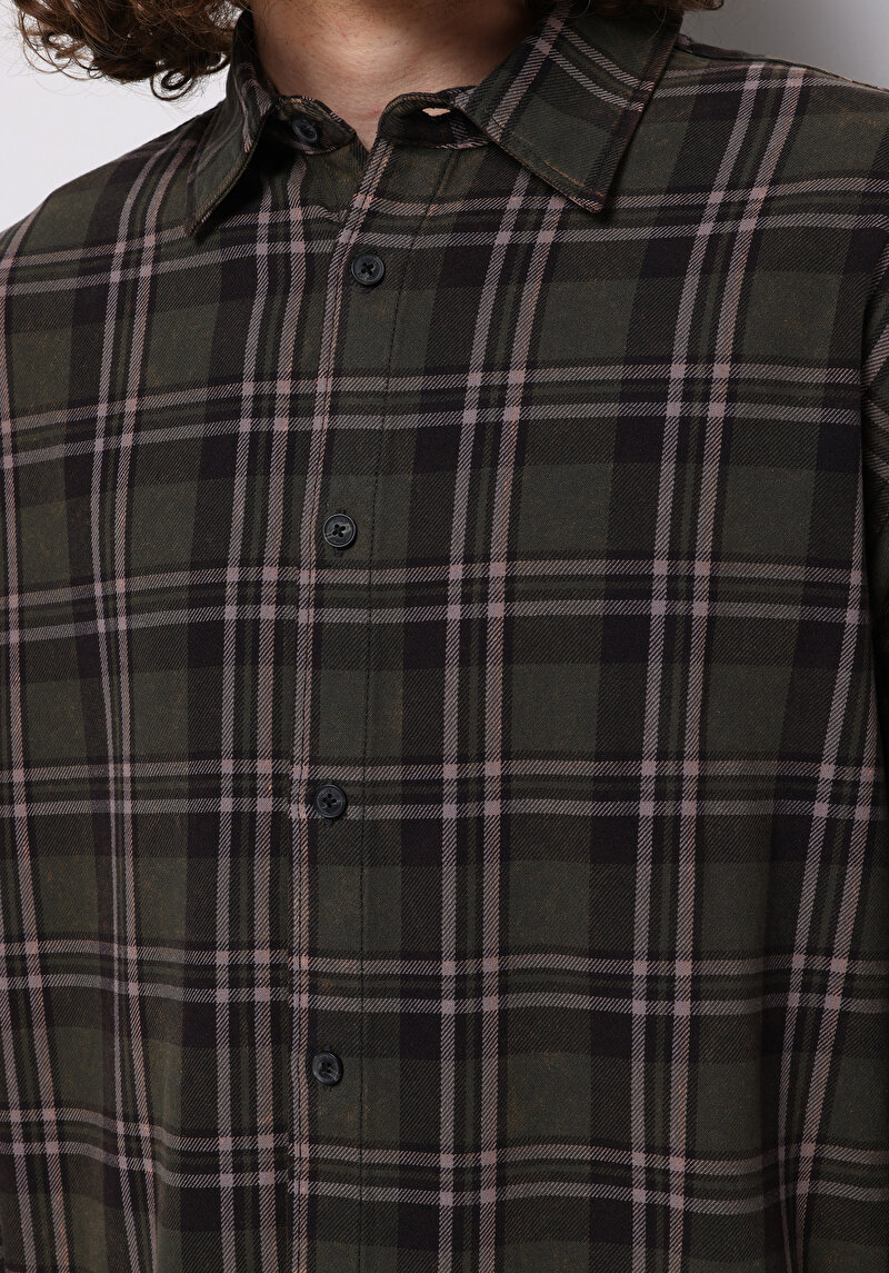 Показати інформацію про Сорочка З Довгим Рукавом Чоловіча Зелена  Cl1076069