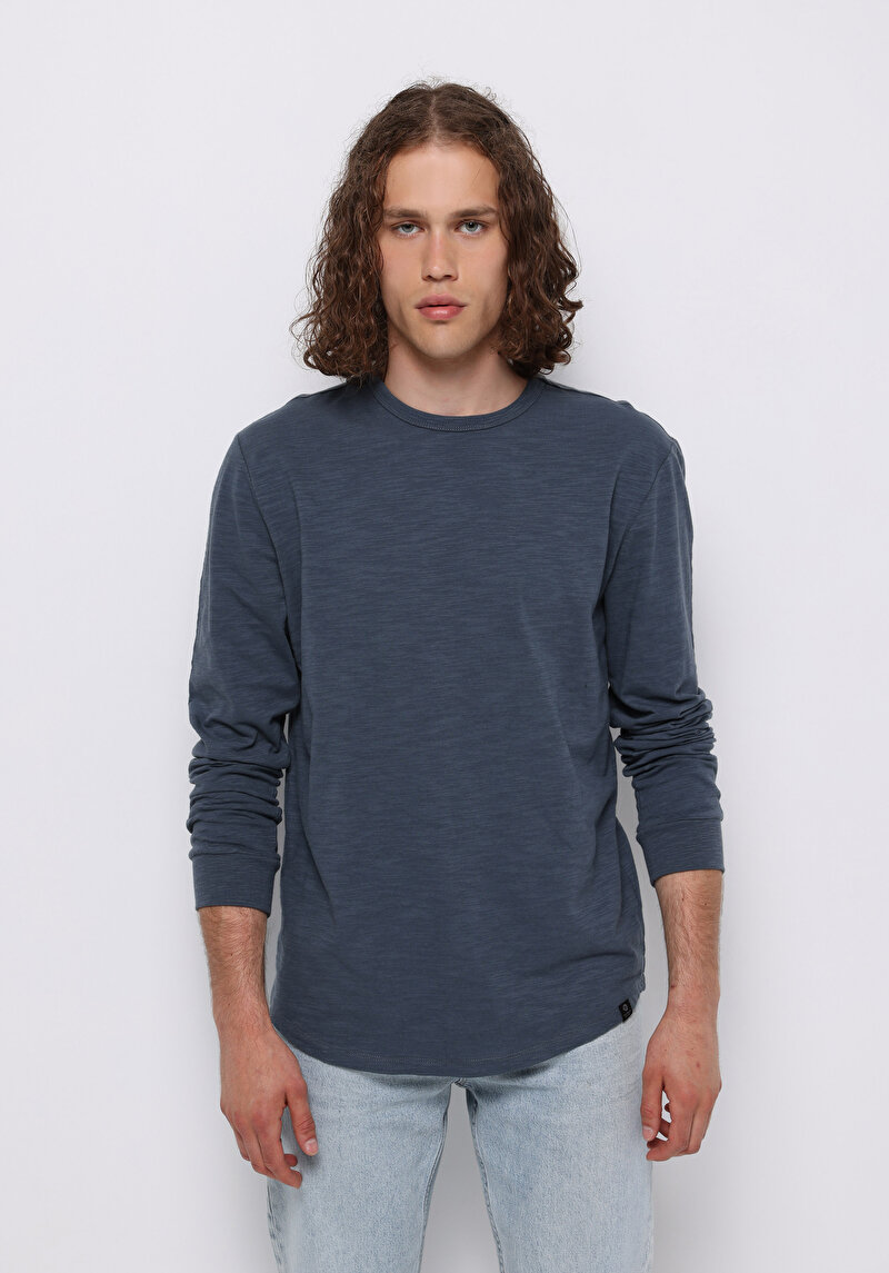 Зображення Футболка З Довгим Рукавом Чоловіча Блакитна  Cl1076432