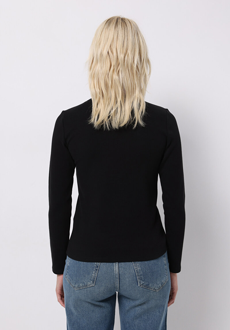 Зображення Футболка З Довгим Рукавом Жіноча Чорна Cl1076452