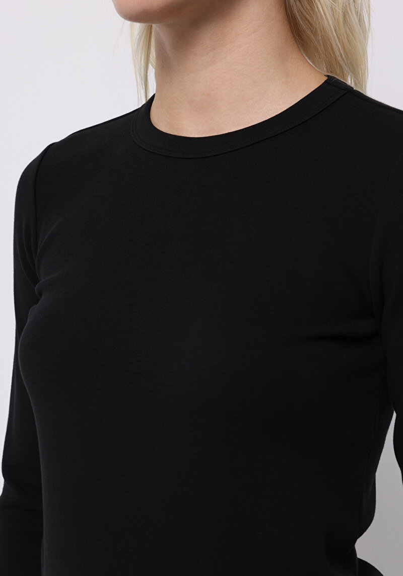 Зображення Футболка З Довгим Рукавом Жіноча Чорна Cl1076452