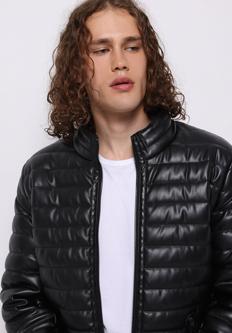 Зображення Куртка З Еко-шкіри Чоловіча Чорна Cl1076211
