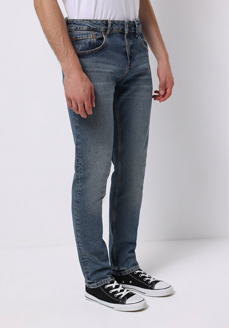 Зображення 044 Karl Джинси Чоловічі Блакитні Прямого Крою Cl1076792